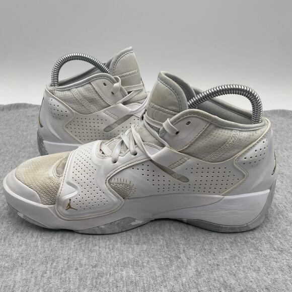 Men’s NIKE Air Jordan Zion 2 TB Nike White Basketball Size 8 Gold DQ7688-170 - Picture 10 of 12